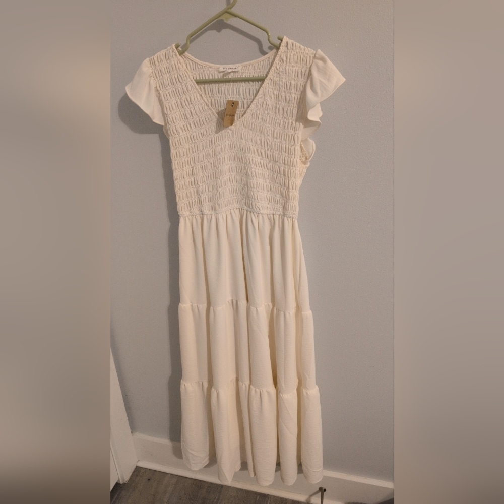 Blu Pepper Cream Sundress